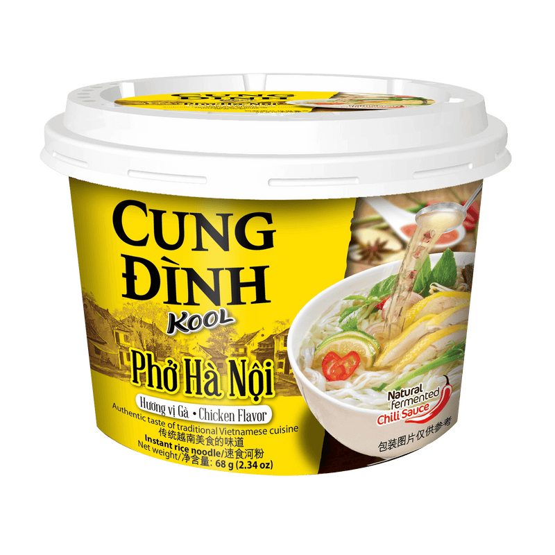 Cung Dinh Rice Noodle Chicken Flavour Bowl 68g - Pho Ga - Longdan Online Supermarket
