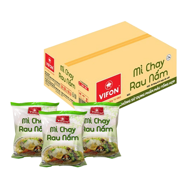 Vifon Mushroom Vegetarian Instant Noodles 65g (Case 30) - Longdan Official