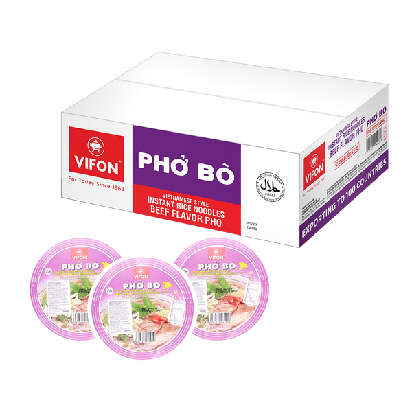 Vifon Vietnamese Pho Beef Flavour Bowl 70g (Case 12)