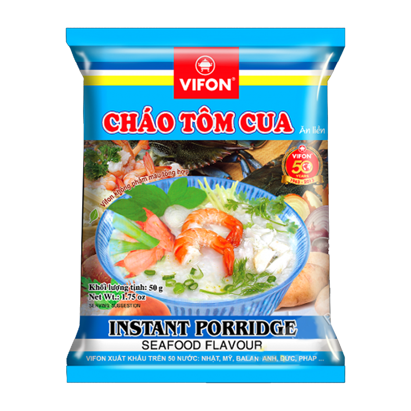 Vifon Instant Porridge Seafood Flavour 50g (Case 50) Box