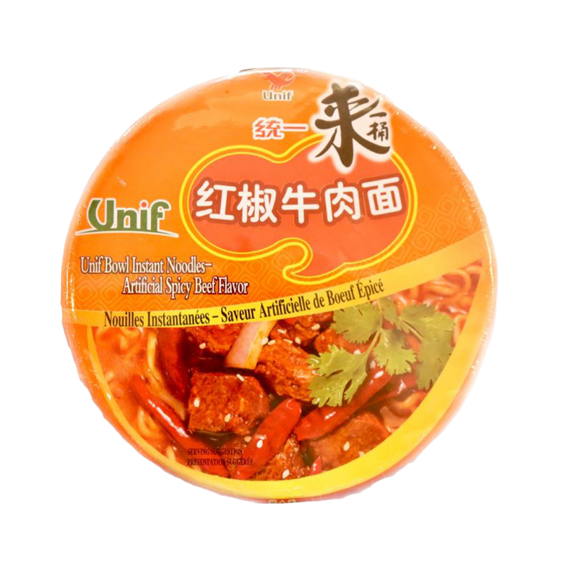 UNIF Noodles (Bowl) - Spicy Beef 110g - Longdan Official