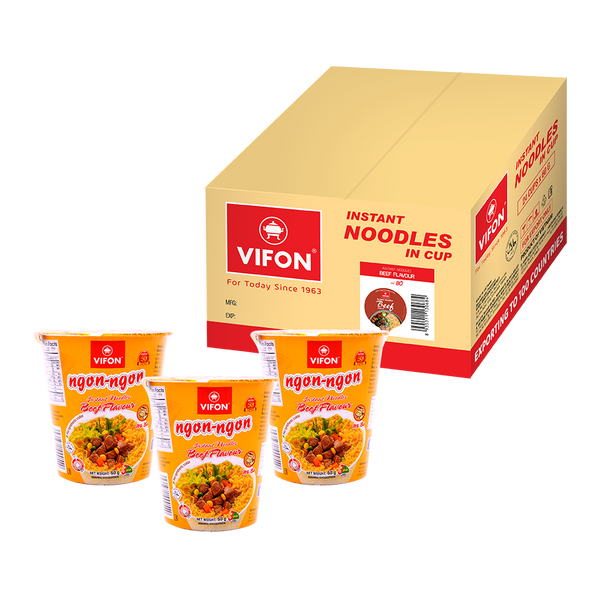 Vifon Oriental Style Beef Flavour Cup 60g (Case 24) - Longdan Official