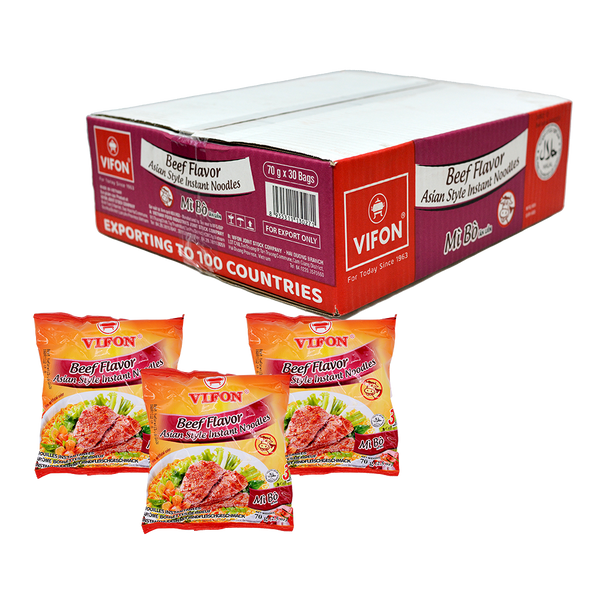 Vifon Instant Noodles Beef Flavour70g (Case 30) - Longdan Official