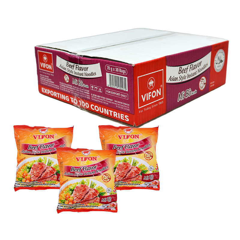 Vifon Instant Noodles Beef Flavour70g (Case 30) - Longdan Official