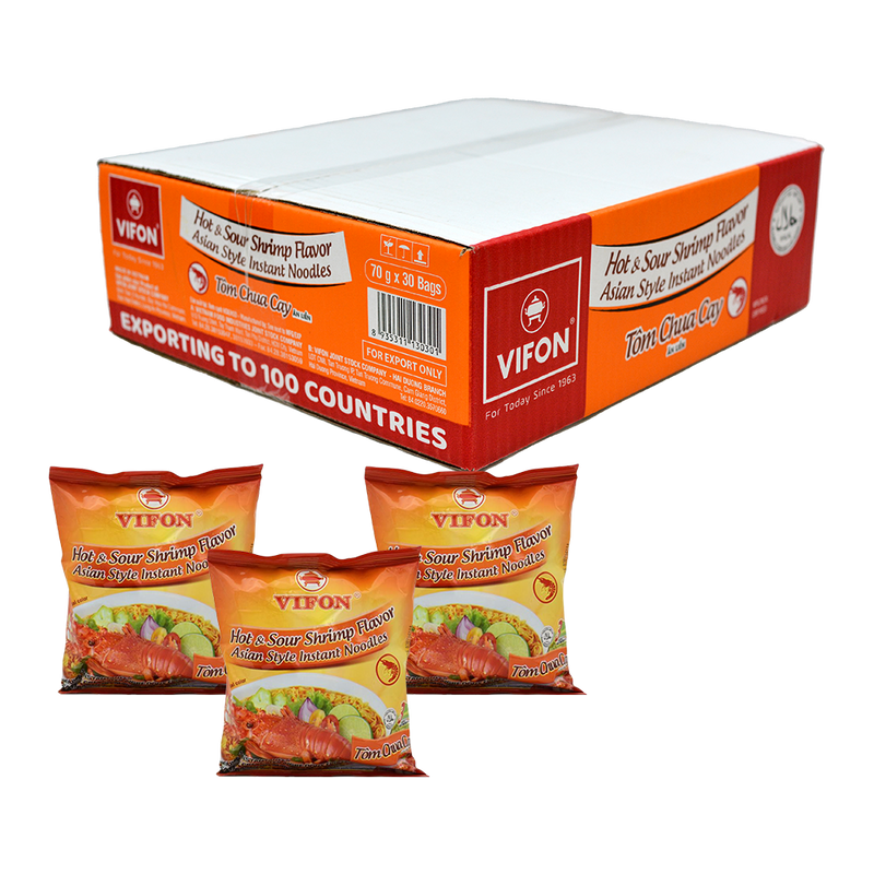 Vifon Hot & Sour Shrimp Flavour 70g (Case 30) - Longdan Official