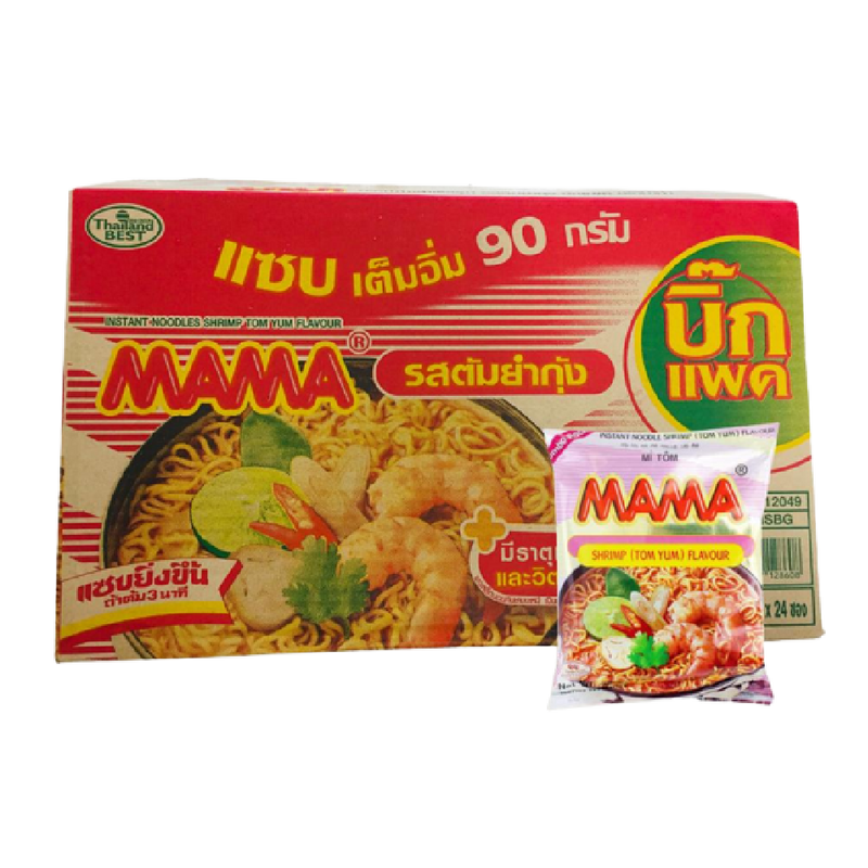 MAMA ခေါက်ဆွဲပုဇွန် Tom Yum 90g (ဘူးခွံ 20)