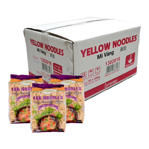 Longdan Yellow Noodles 4mm 400g (Case 30) - Longdan Official