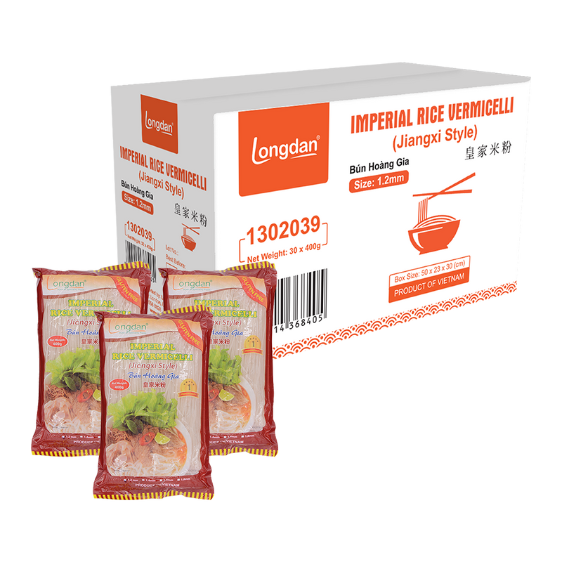 Pasta Rice Verm Longdan Imperial Rice Verm 1.2mm 400g (Case 30)