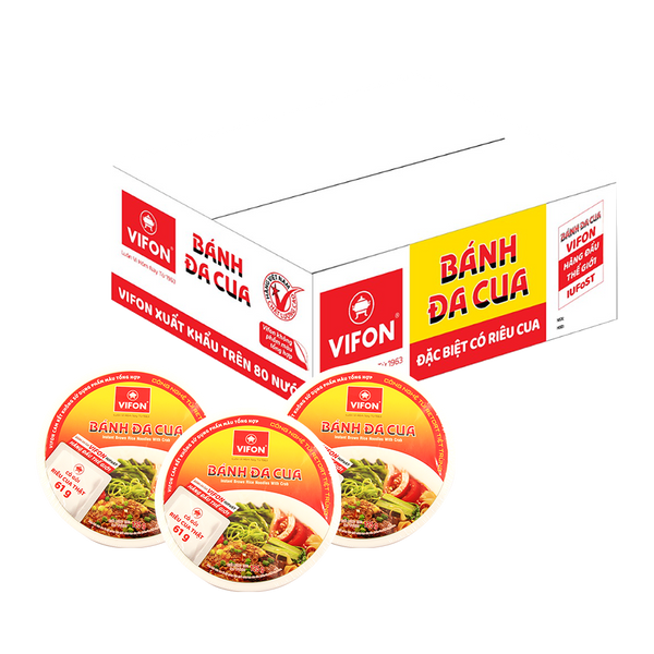 Vifon Instant Brown Rice Noodles With Crab Bowl 125g (Case 12) - Longdan Official