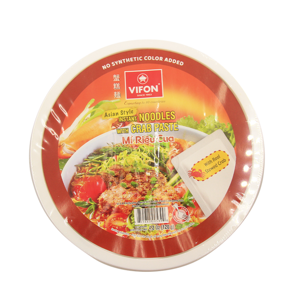 Vifon Asian Style Instant Noodles With Crab Paste Bowl 120g (Case 36) Box