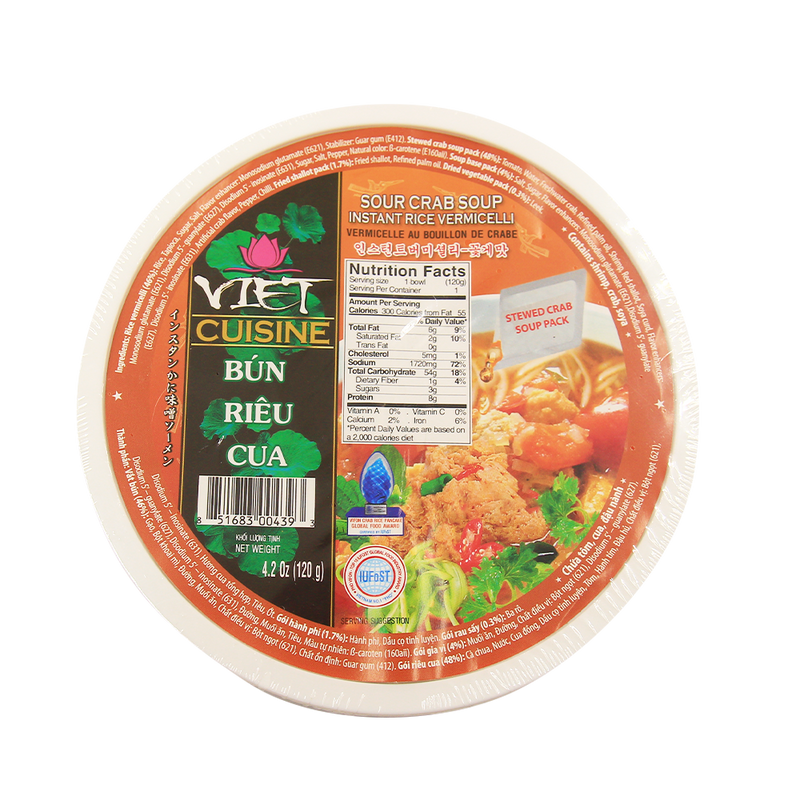 Vifon Instant Sour Crab Soup Vermicelli 120g - Longdan Official Online Store