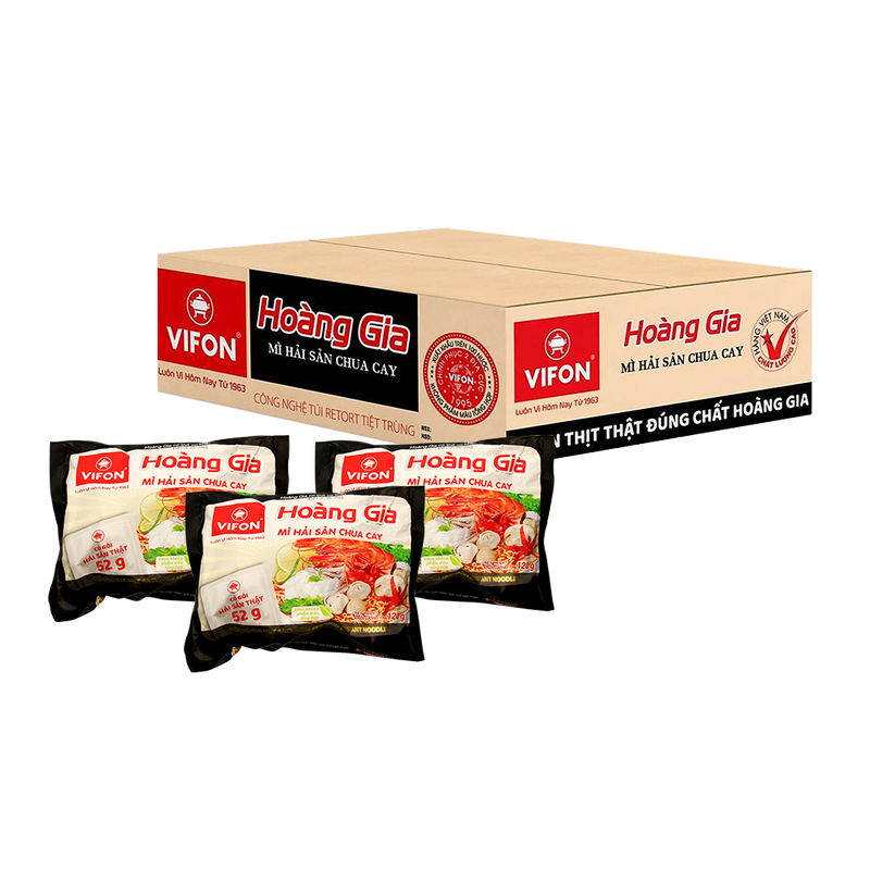 Vifon Asian Style Instant Noodles With Seafood Bag 120g (Case 18) - Longdan Official