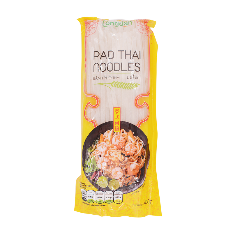 Longdan Pad Thai Noodles 4mm 400g (Case 30) - Longdan Official