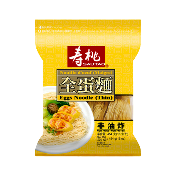 SAUTAO Egg Noodles Fine 454g - Longdan Official