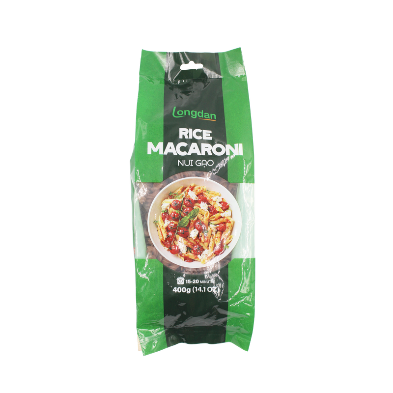 Longdan Rice Macaroni Brown Rice 400g (Case 25) - Longdan Official