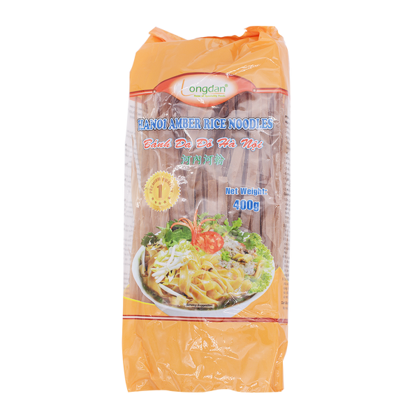 Longdan Hanoi Amber Rice Noodle 400g - Longdan Online Supermarket