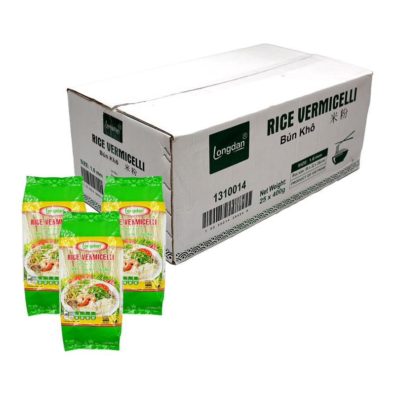 Longdan Rice Vermicelli 1.6mm 400g (Case 25) - Longdan Official