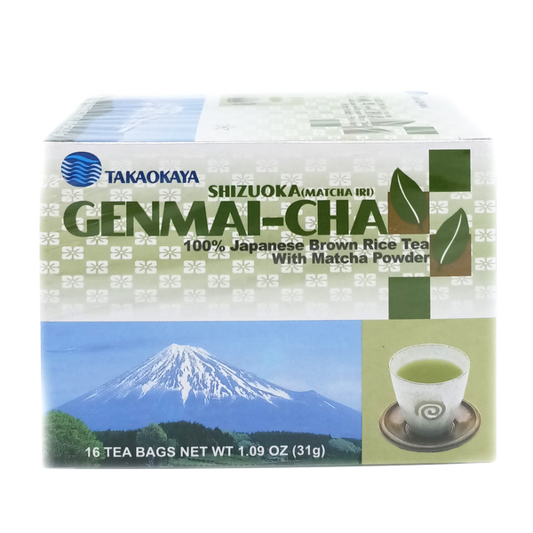 TAKAOKAYA Genmaicha Teabags -Green Tea wtih Roasted Brown Rice (16pcs) 31g - Longdan Official