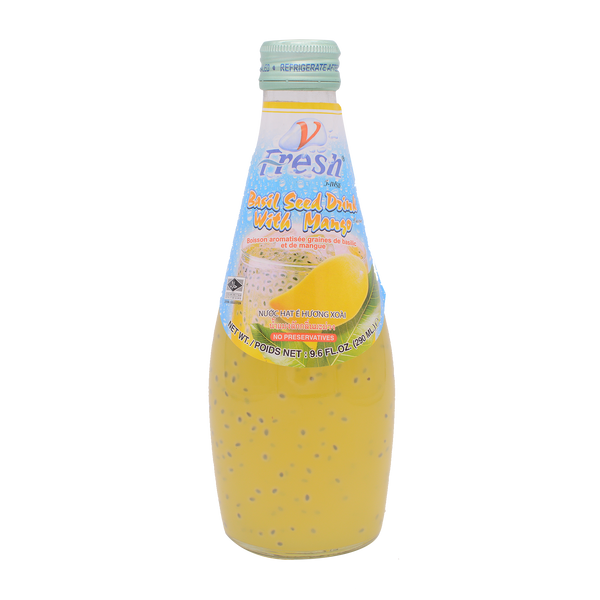 V-Fresh Mango Drink & Basil Seed 290ml - Longdan Online Supermarket