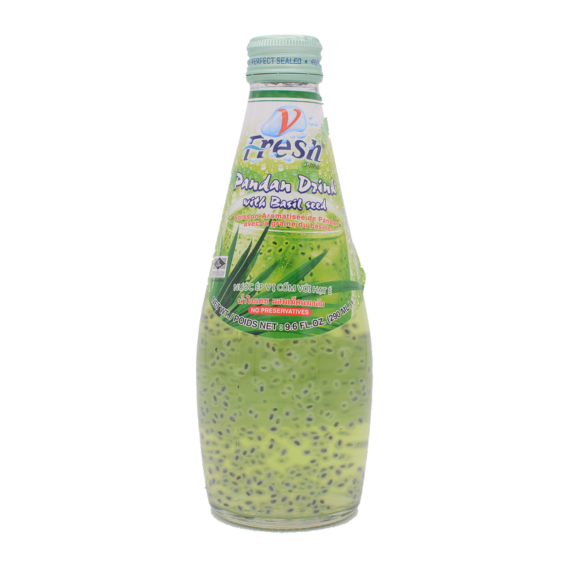 V-Fresh Pandan Drink & Basil Seed 290Ml - Longdan Online Supermarket