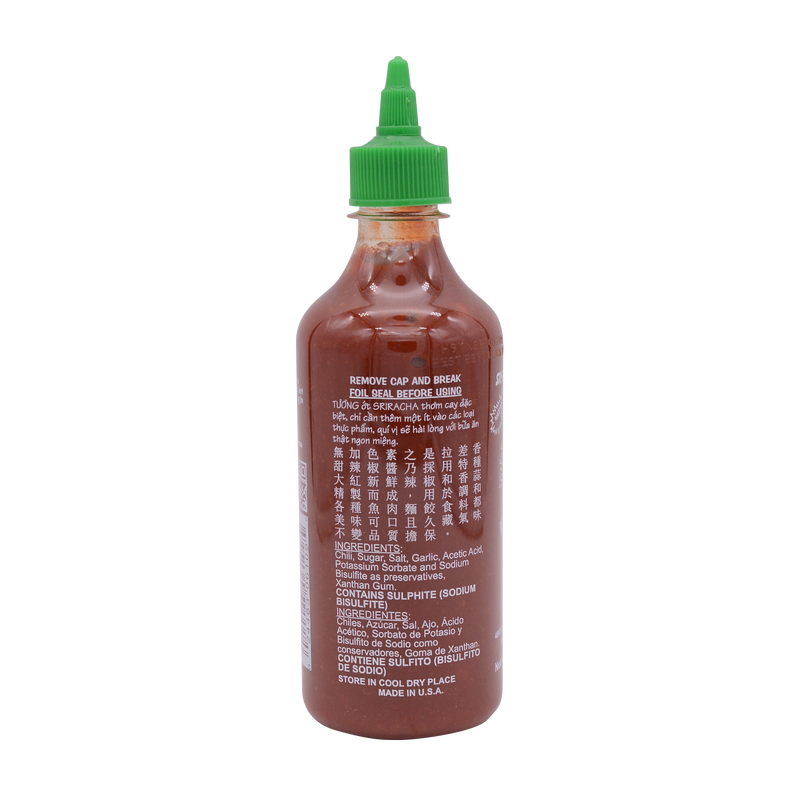 Huy Fong Sriracha Hot Chilli Sauce Usa 482g (435ml) - Longdan Online Supermarket