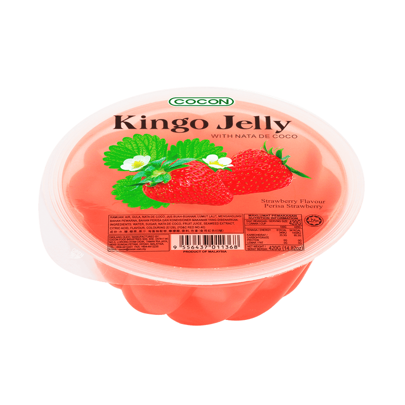 Cocon Kingo Jelly Strawberry With Nata De Coco 420g - Longdan Official Online Store