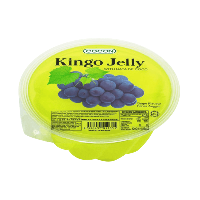 COCON Kingo Jelly Grape With Nata De Coco 420g (Case 12) - Longdan Official