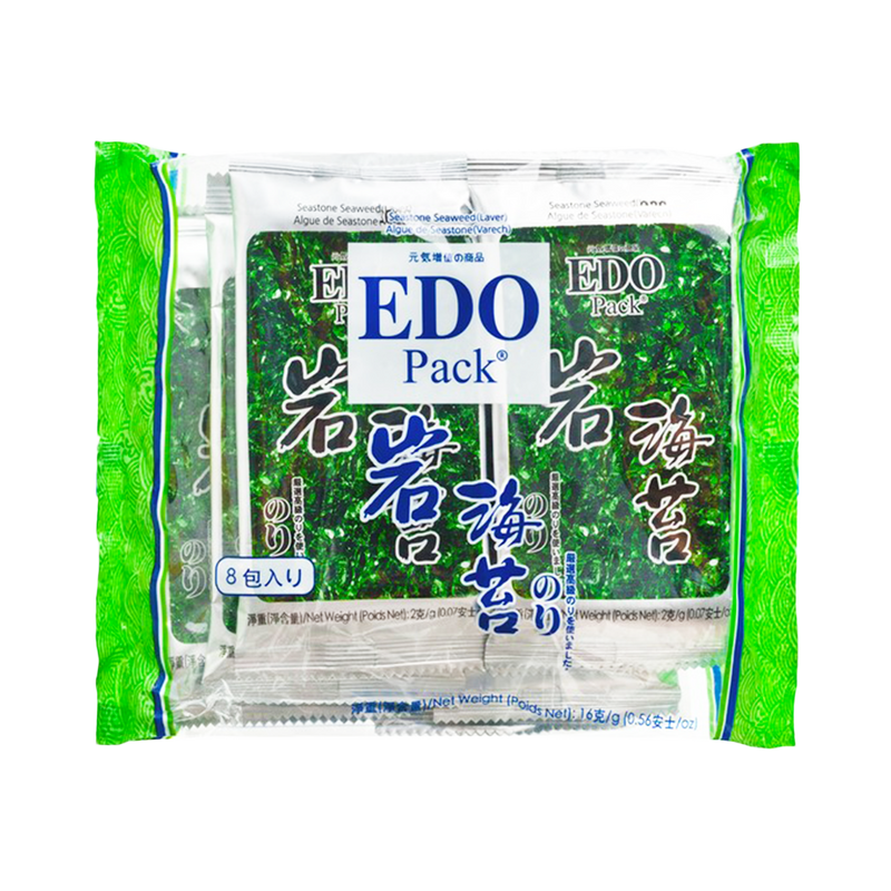 EDO Seasoned Seaweed Laver (8pcs) 16g - Longdan Official