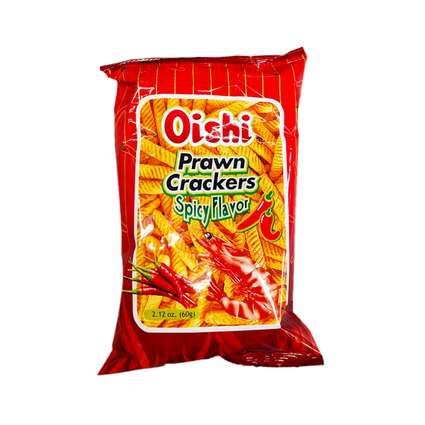 OISHI Prawn Crackers Spicy 60g - Longdan Official