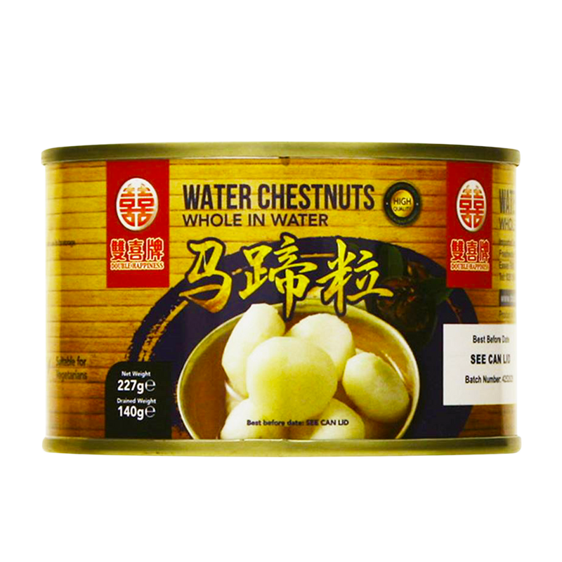DOUBLE HAPPINESS Water Chestnuts Whole In Water 227g - Longdan Official