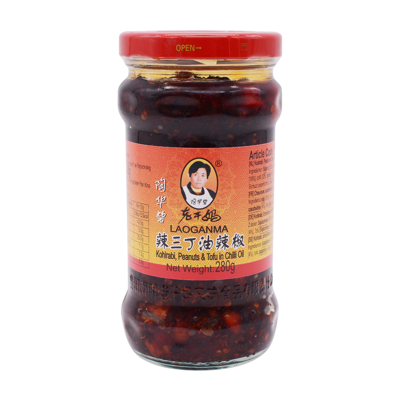 Lao Gan Ma Kohrabi, Peanut, Tofu in Chilli Oil 280g - Longdan Online Supermarket