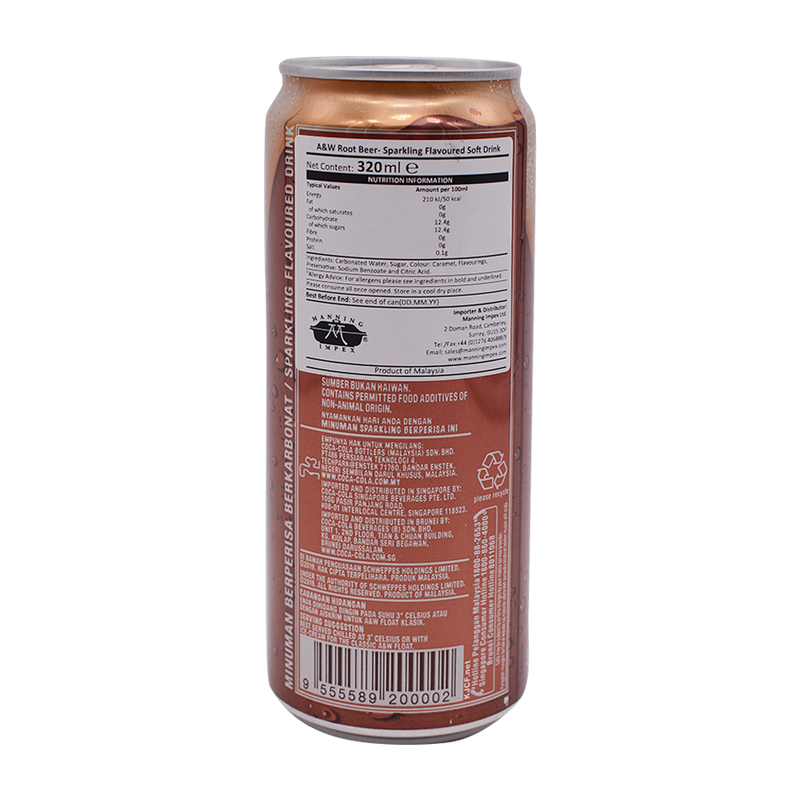 A&W Root Beer 330ml - Longdan Online Supermarket