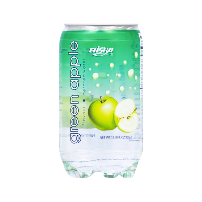 ELISHA AERATED Water Green Apple Flv 350ml - Longdan Official