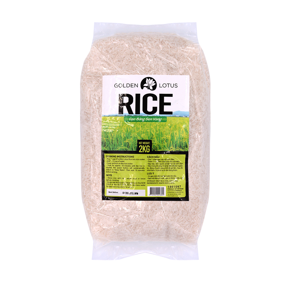 Golden Lotus Jasmine Rice 2kg