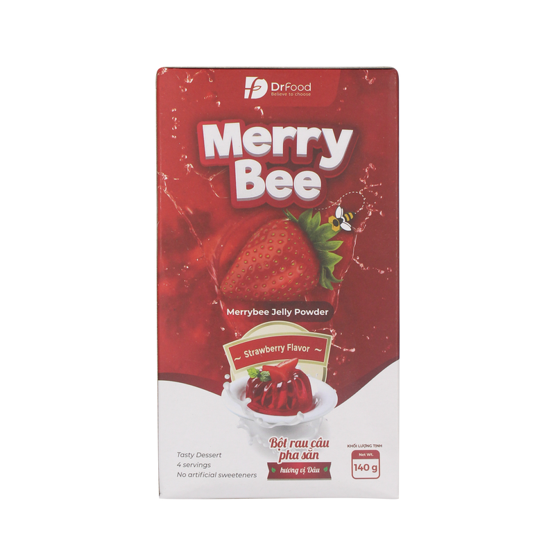 Merrybee Jelly Powder – Strawberry Flavor 140g - Longdan Official Online Store