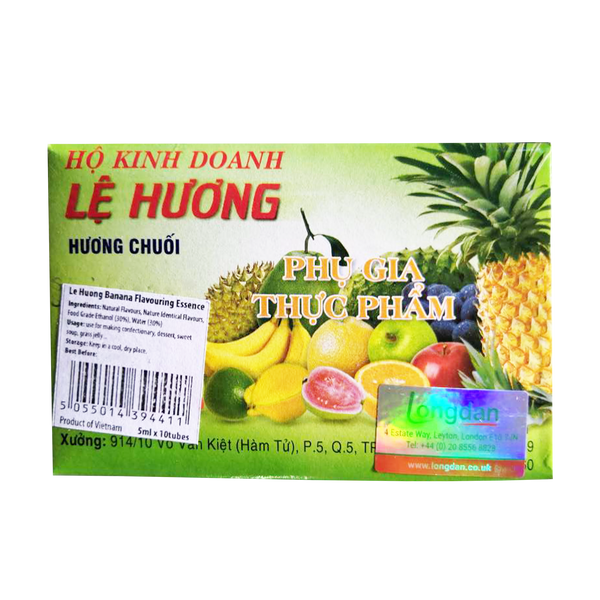 Le Huong Banana Flavouring Essence (5ml x 10 tubes) - Longdan Online Supermarket