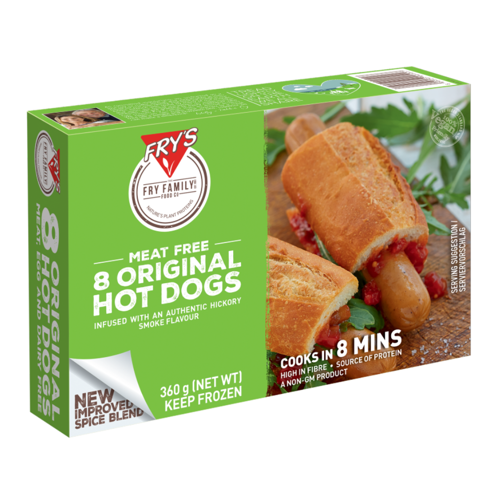 FRYS 8 Original Hot Dogs 360g (Frozen)