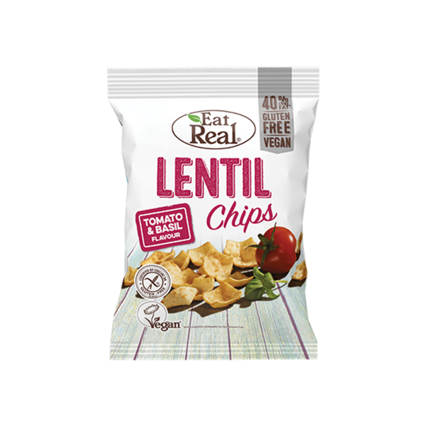 EAT REAL Lentil Chips Tomato Basil 113g - Longdan Online Supermarket
