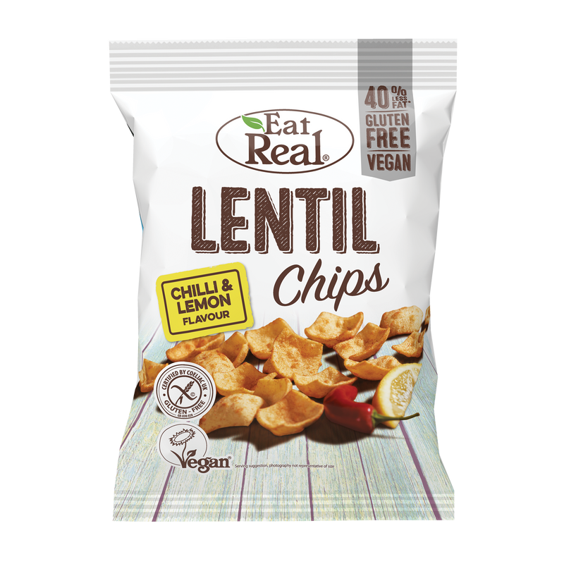 EAT REAL Lentil Chilli & Lemon Chips 40g - Longdan Online Supermarket