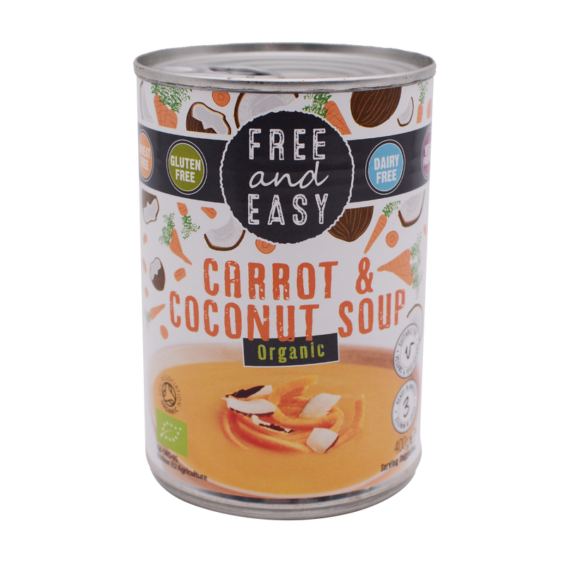 Free and Easy Organic Carrot & Coconut Soup 400g - Longdan Online Supermarket