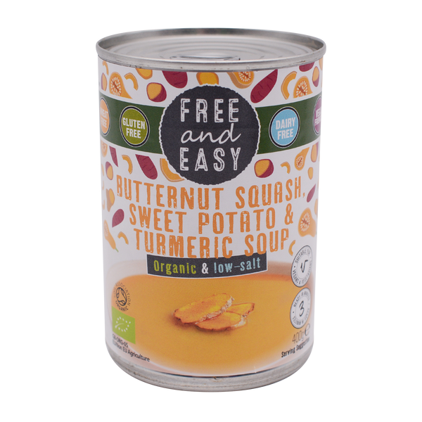 Free and Easy Organic Butternut Squash, Sweet Potato & Turmeric 400g - Longdan Online Supermarket