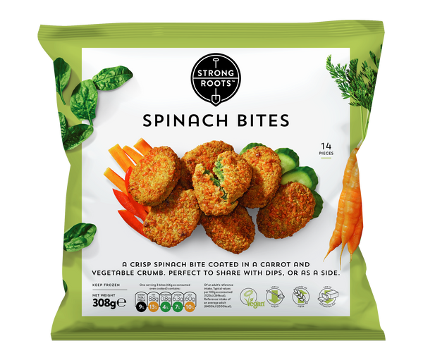 STRONG ROOTS Spinach Bites 308gr (Frozen) - Longdan Official Online Store