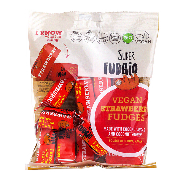 Super Fudgio Organic & Vegan Strawberry Fudge 150g - Longdan Official Online Store