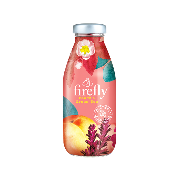 FIREFLY NATURAL DRINKS Peach & Green Tea 330ml - Longdan Official
