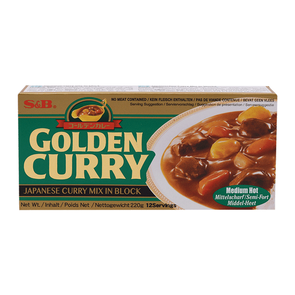S&B golden Curry Sauce Mix Med-Hot 220g - Longdan Online Supermarket