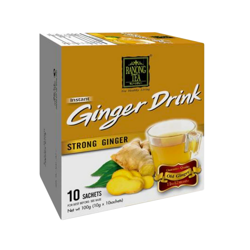 RANONG Xtra Mature Ginger Drink - Strong Ginger 10 bags 10g - Longdan Official