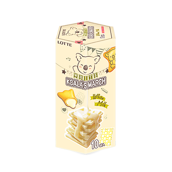LOTTE Koala's March Biscuits - White Milk Flavour 37g - Longdan Official