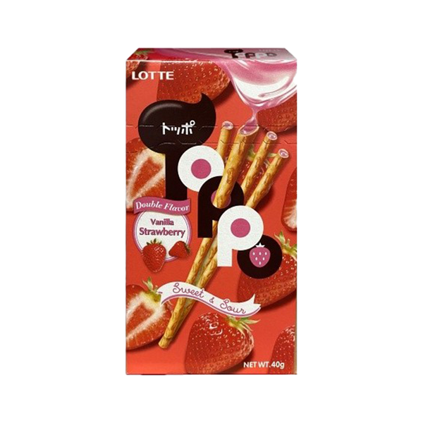 LOTTE Toppo Strawberry Chocolate 40g - Longdan Official