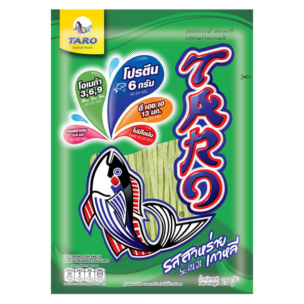 Taro Fish Line Snack Seaweed (Green) 25g - Longdan Official Online Store