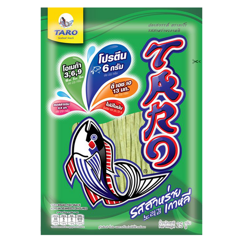 Taro Fish Line Snack Seaweed (Green) 25g - Longdan Official Online Store